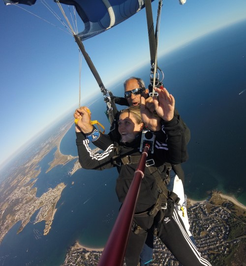 Où sauter en parachute tandem avec vue sur Lorient